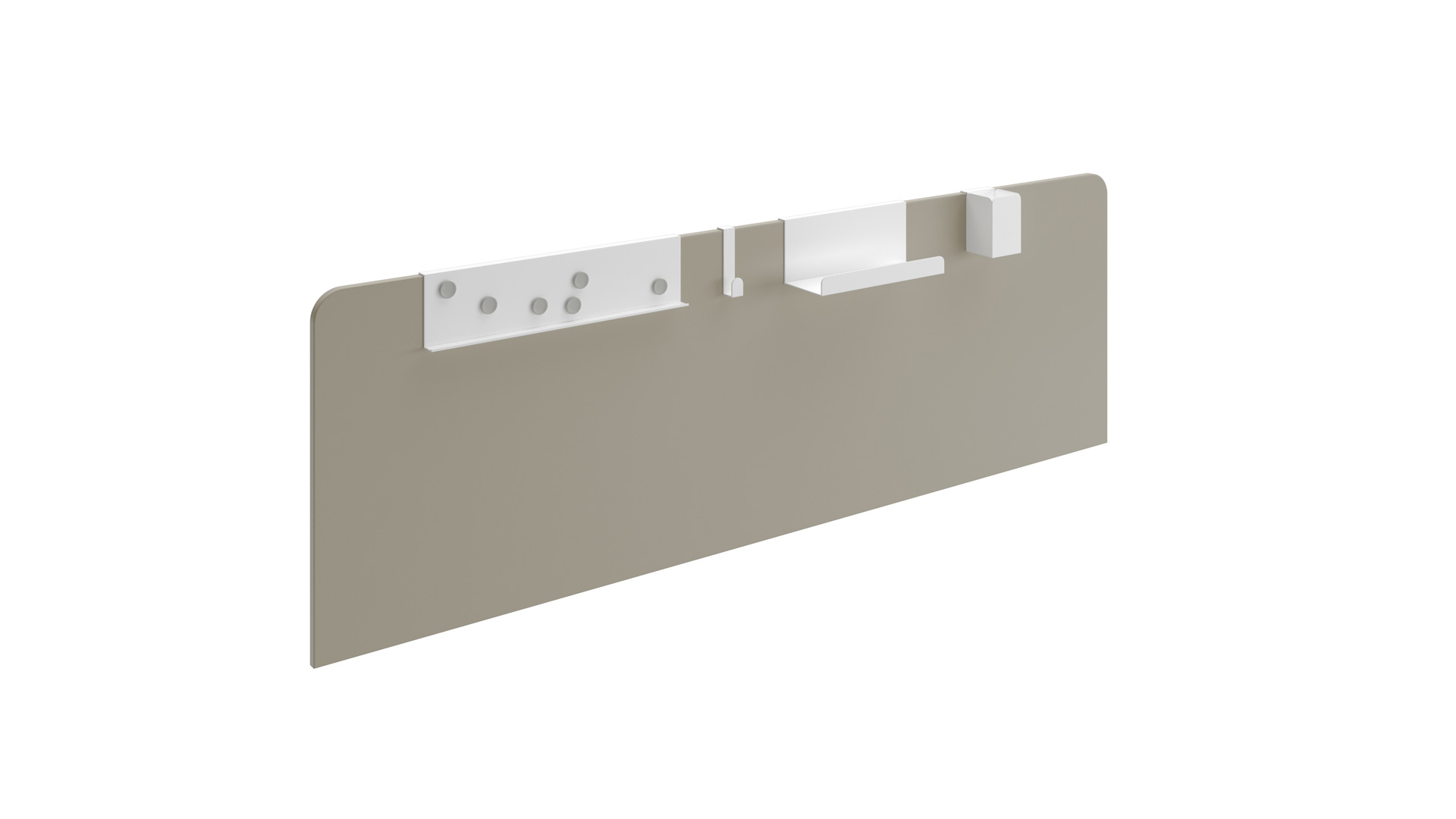 Set of accessories for partition panels